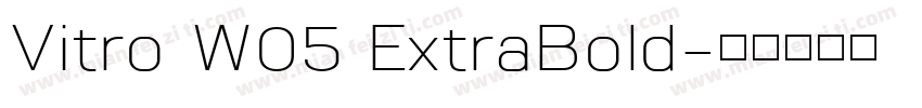 Vitro W05 ExtraBold字体转换